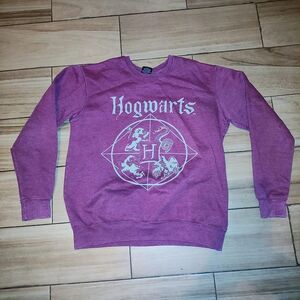 Purple 'burgundy' Hogwarts crewneck sweatshirt pullover